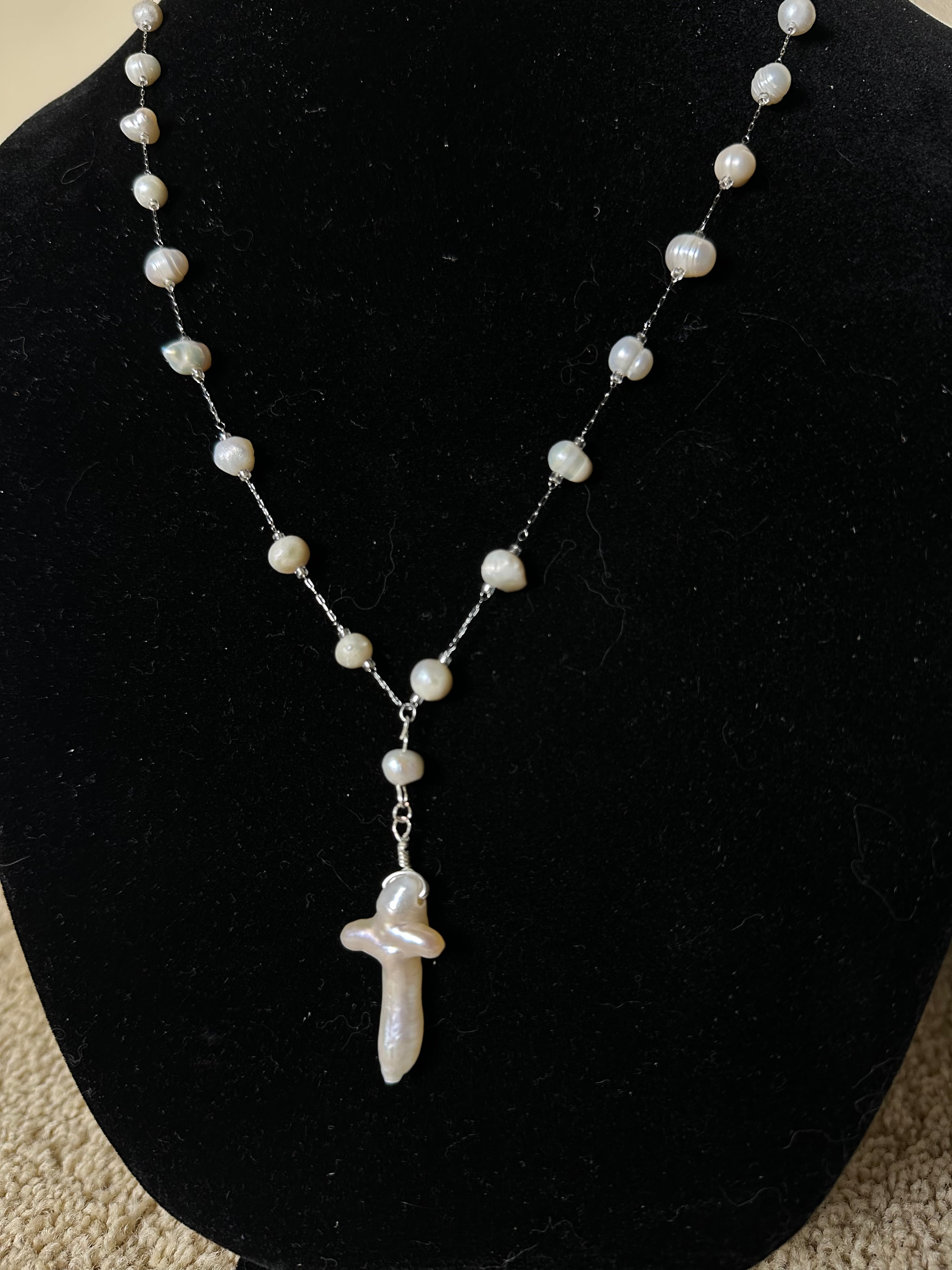 Buffy “Amends” Pearl Cross Necklace