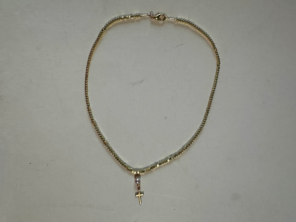 BTVS “Becoming” Beaded Replica Cross Choker Necklace