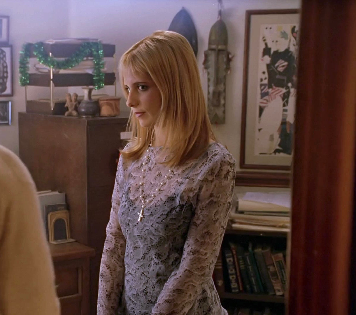 Buffy “Amends” Pearl Cross Necklace