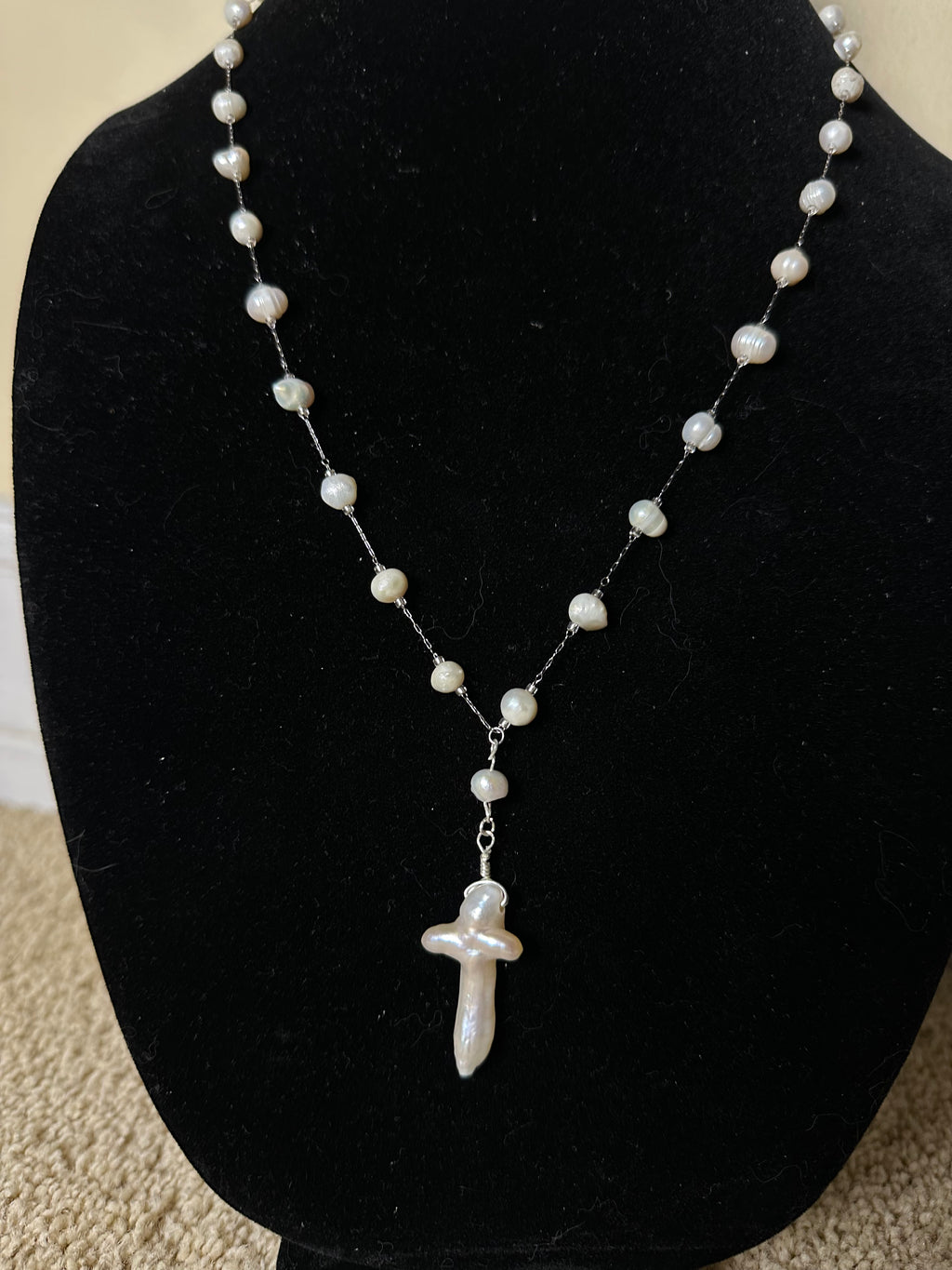 Buffy “Amends” Pearl Cross Necklace
