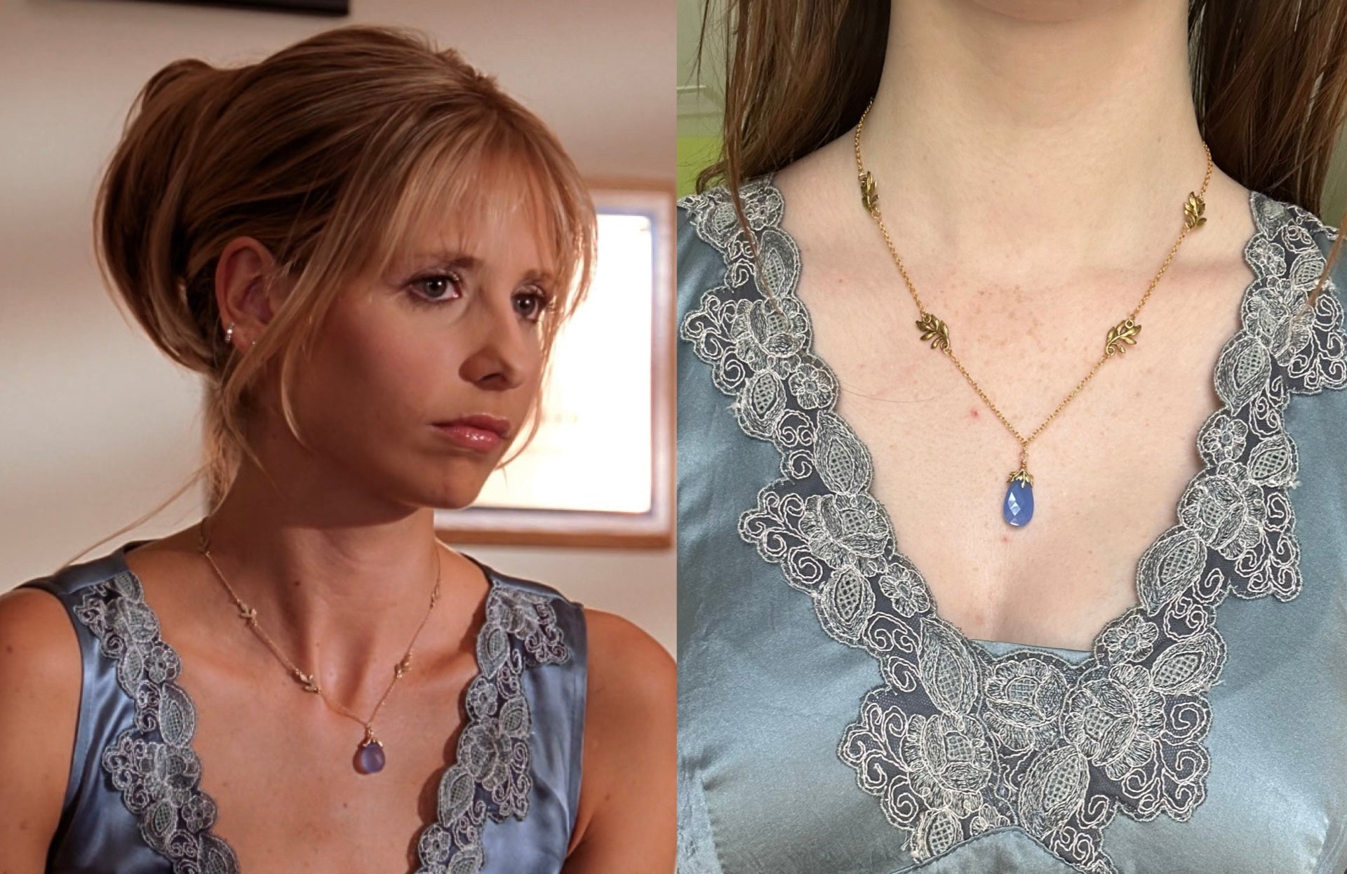 Buffy Summers 7x06 inspired Chalcedony Branch Necklace